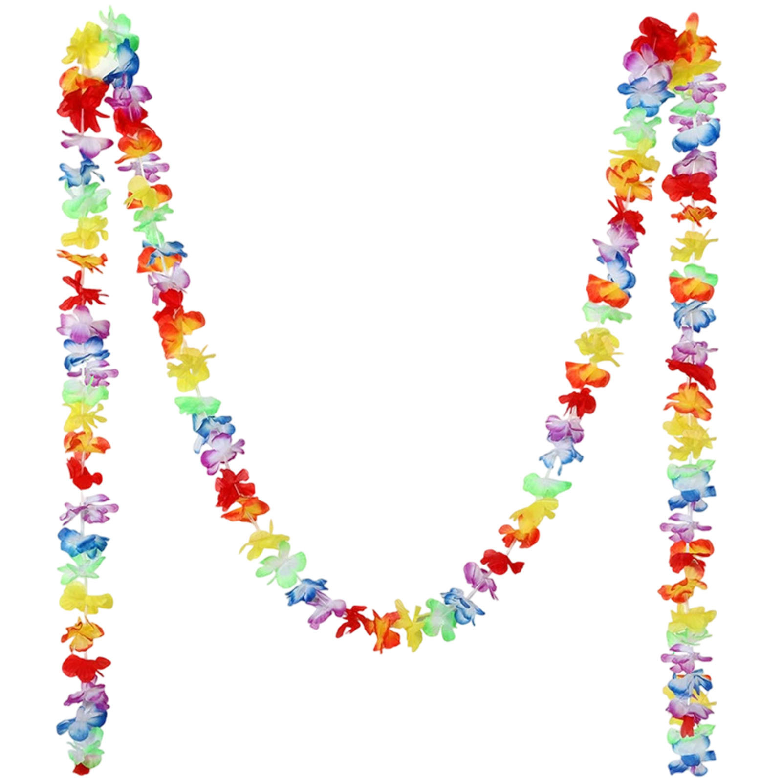 Hxlamzoo Adjustable Hawaiian Flower Garland - Colorful Polyester Decor for Luau, Pool Parties, Weddings \u0026 Tropical Events